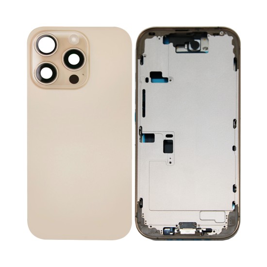 Back Cover+Frame+Flex Apple iPhone 16 Pro with Wireless Charge+Flashlight Flex Desert Titanium